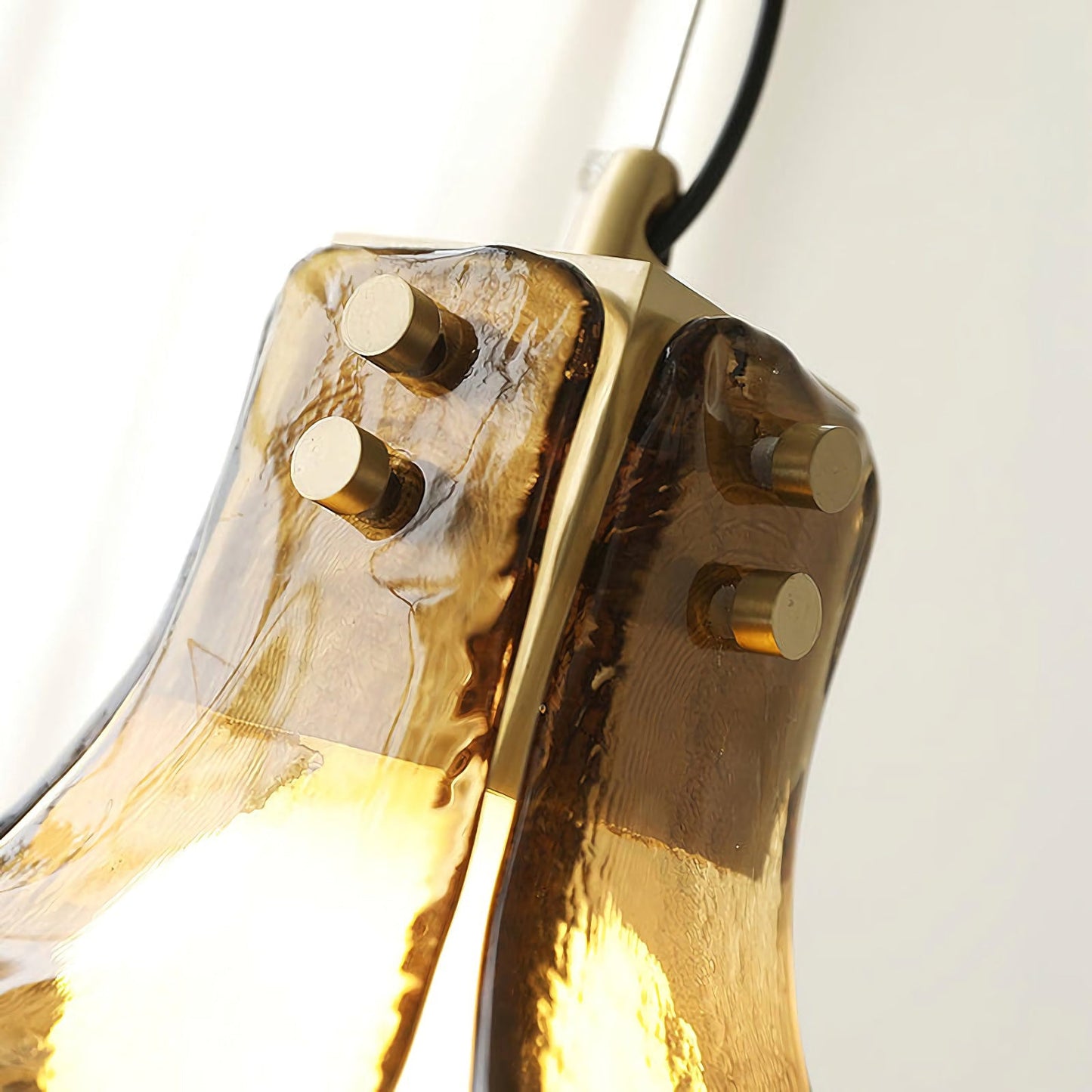 Amber Bloom Glass Suspension
