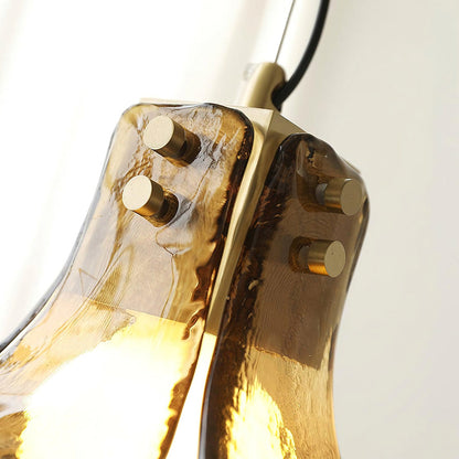 Amber Bloom Glass Suspension
