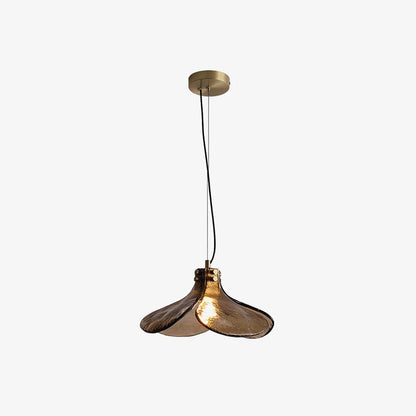 Amber Bloom Glass Suspension