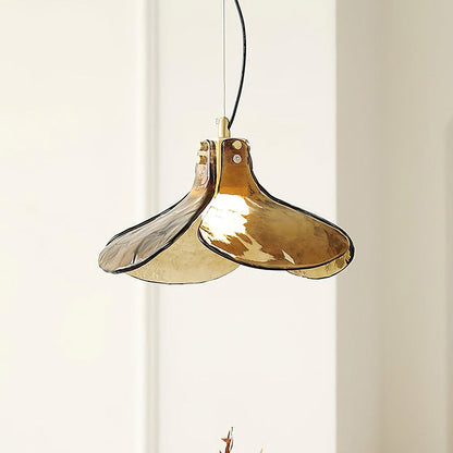 Amber Bloom Glass Suspension