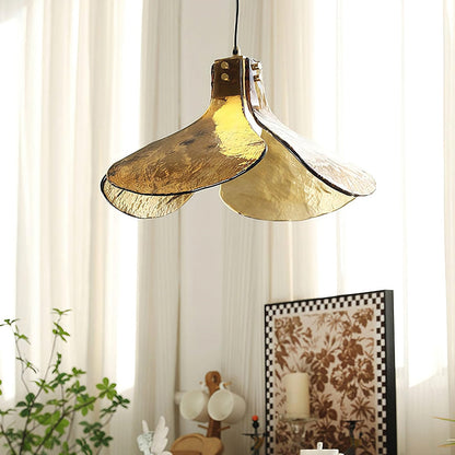 Amber Bloom Glass Suspension
