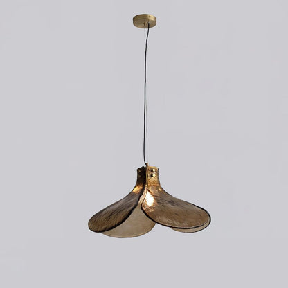 Amber Bloom Glass Suspension