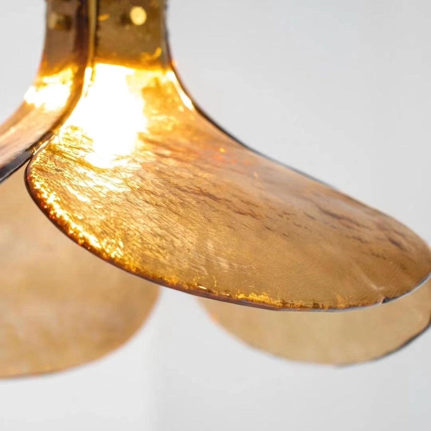 Amber Bloom Glass Suspension