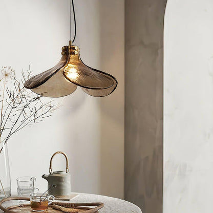 Amber Bloom Glass Suspension
