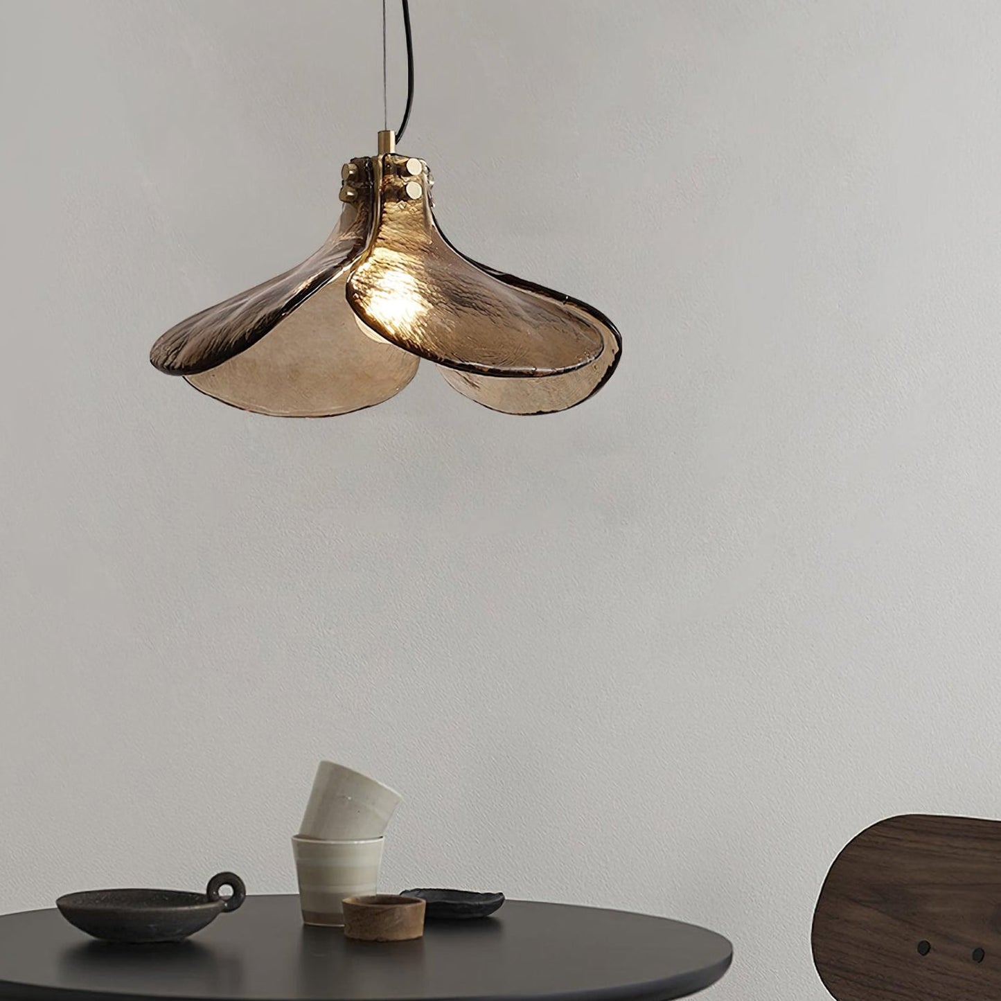 Amber Bloom Glass Suspension