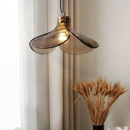 Amber Bloom Glass Suspension