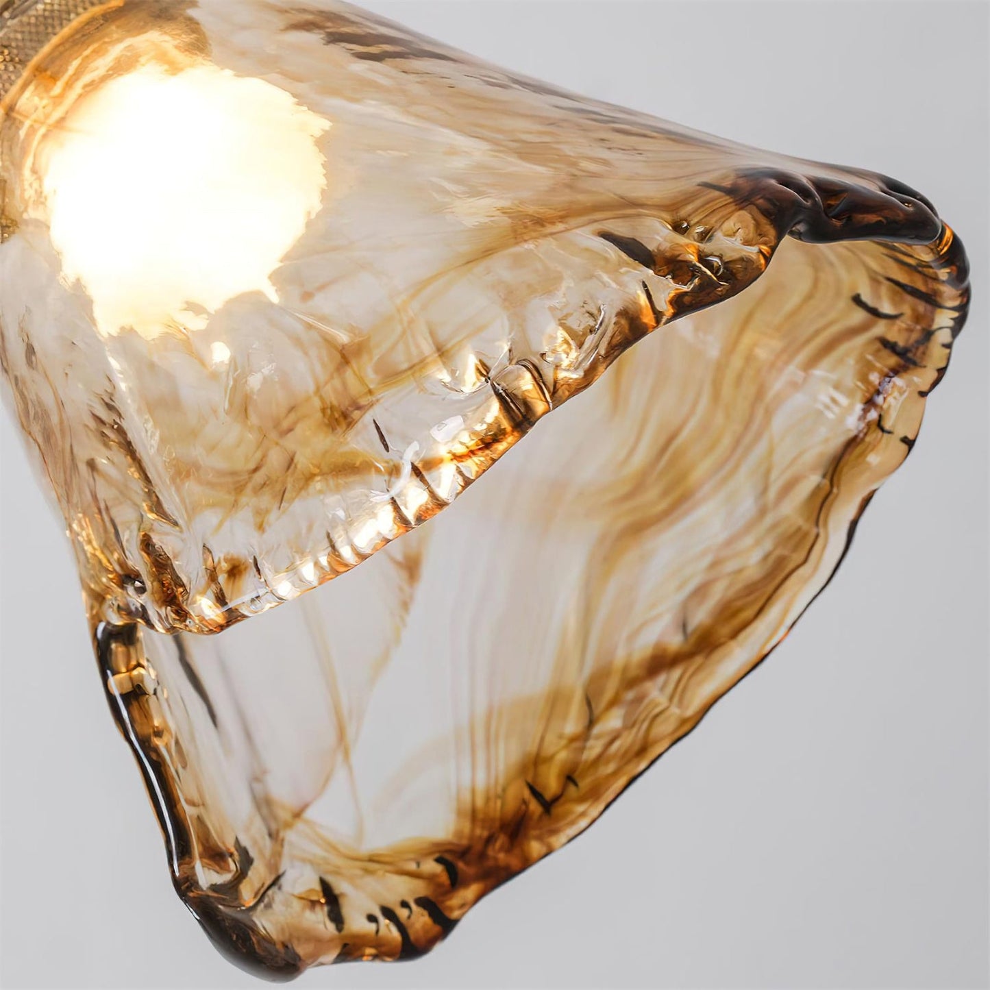 Amber Petal Wave Radiance Chandelier