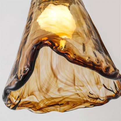 Amber Petal Wave Radiance Chandelier