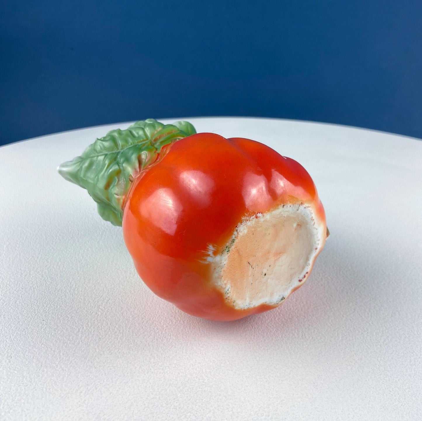 Antique Porcelain Pitcher Creamer Jug Shaped like Tomato Pumpkin. Bavaria Royal Bayreuth Porcelain. Modern Farmhouse. Dining Room Decor.