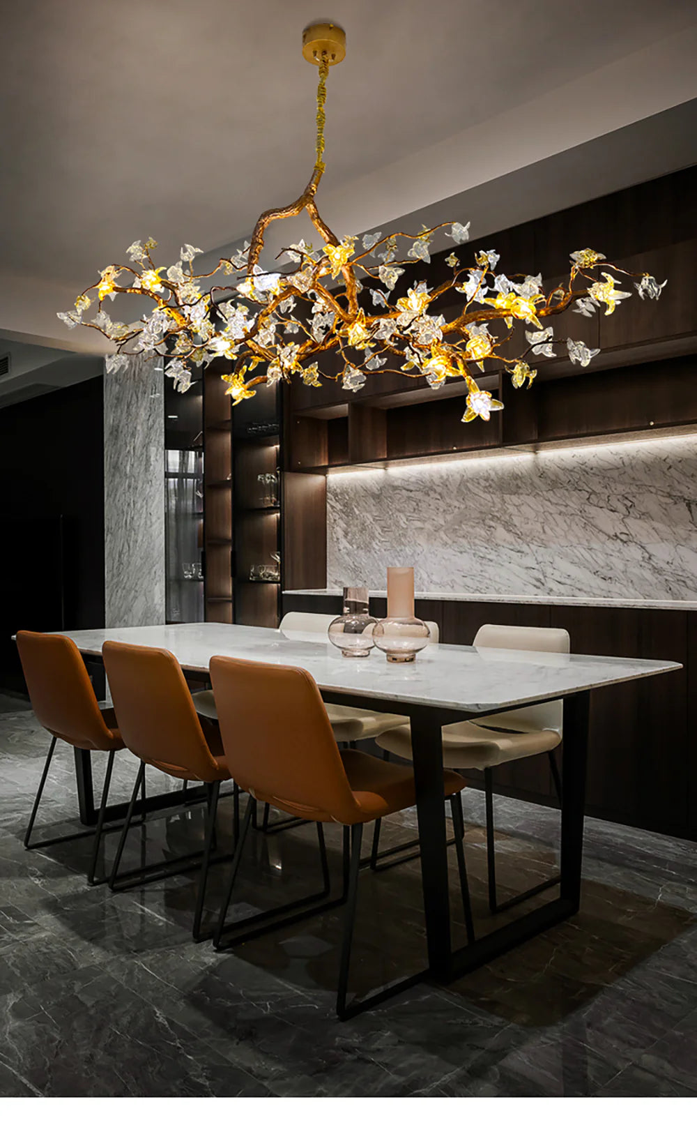 Artisan Aosta Glass Flower Chandelier