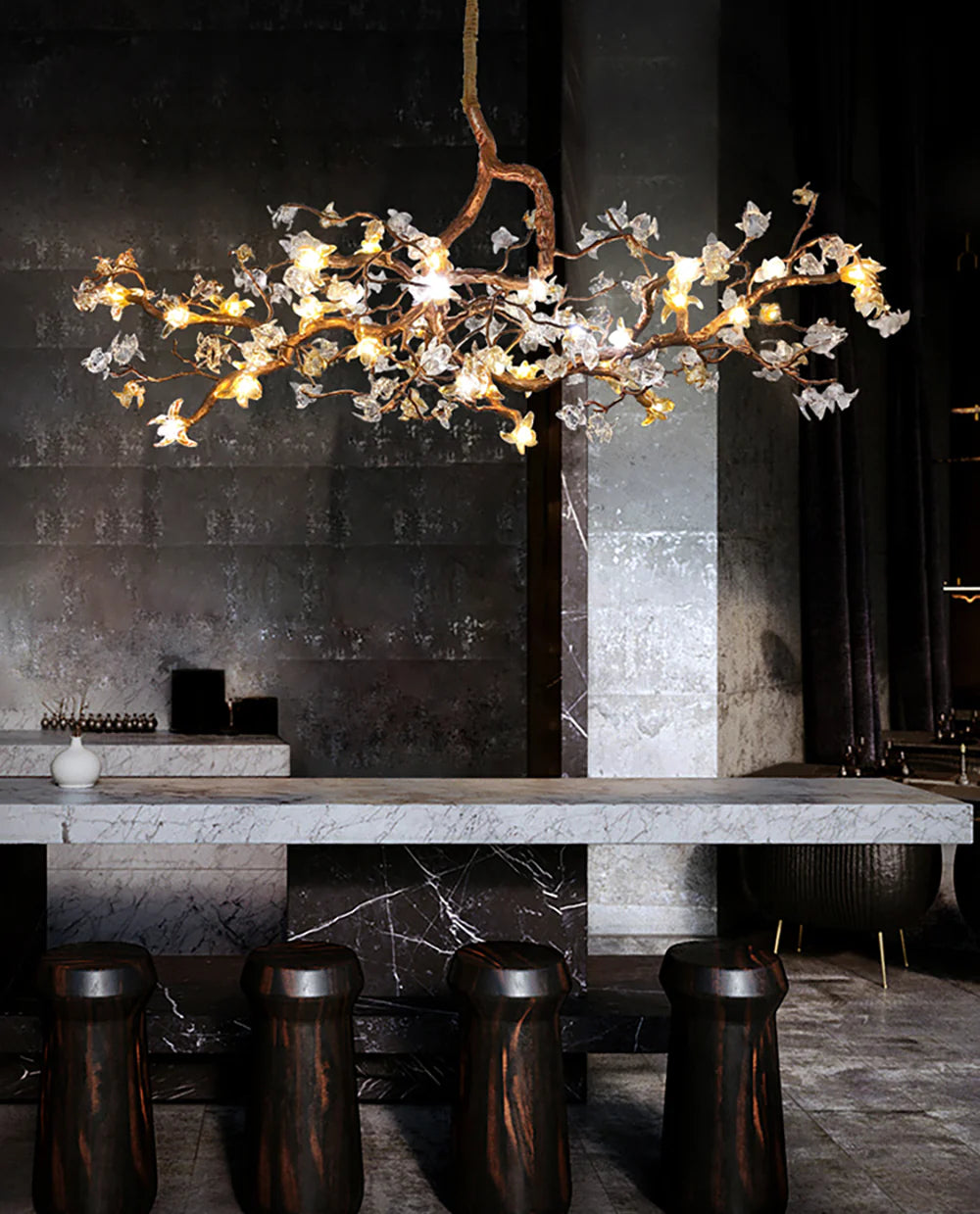 Artisan Aosta Glass Flower Chandelier