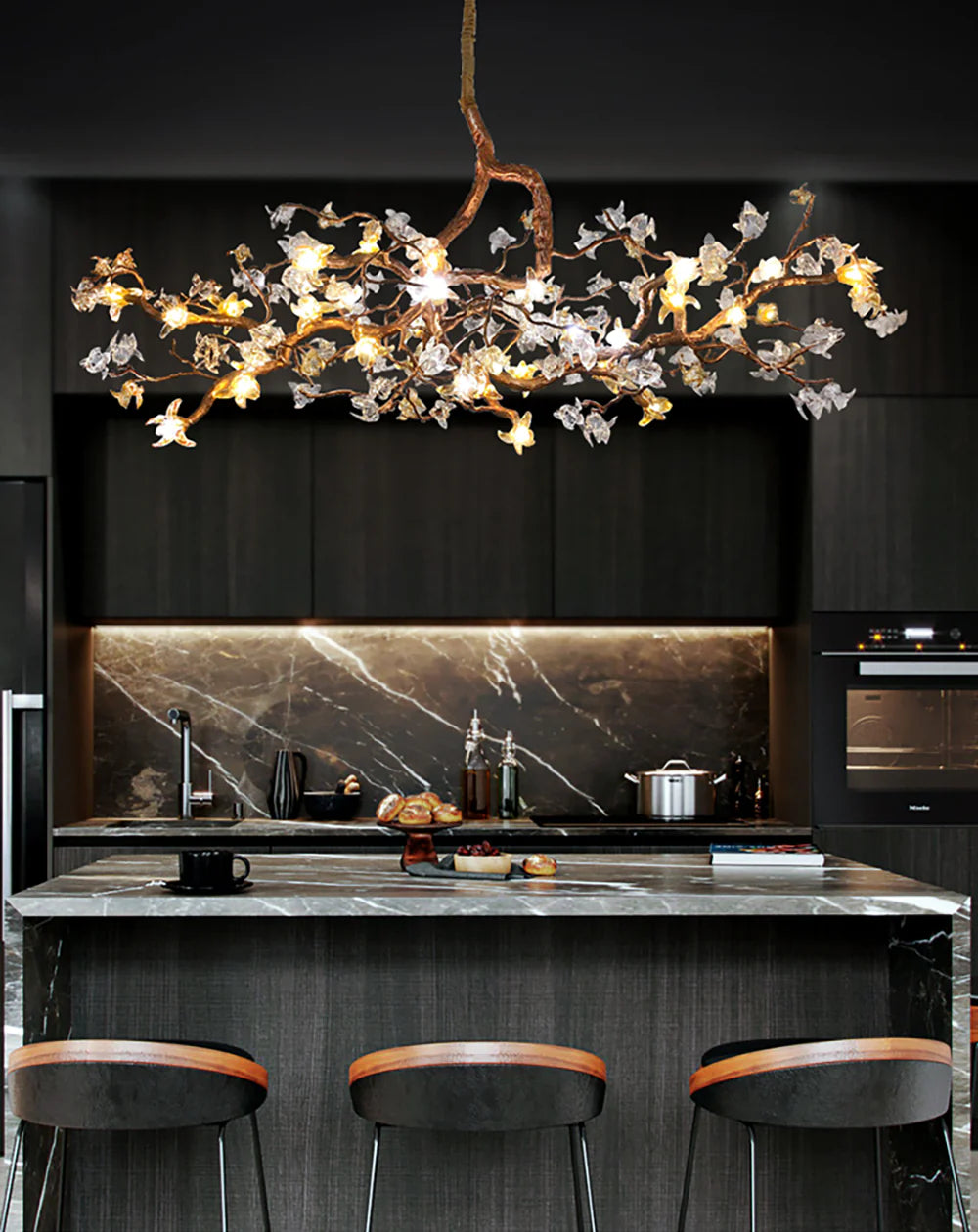 Artisan Aosta Glass Flower Chandelier