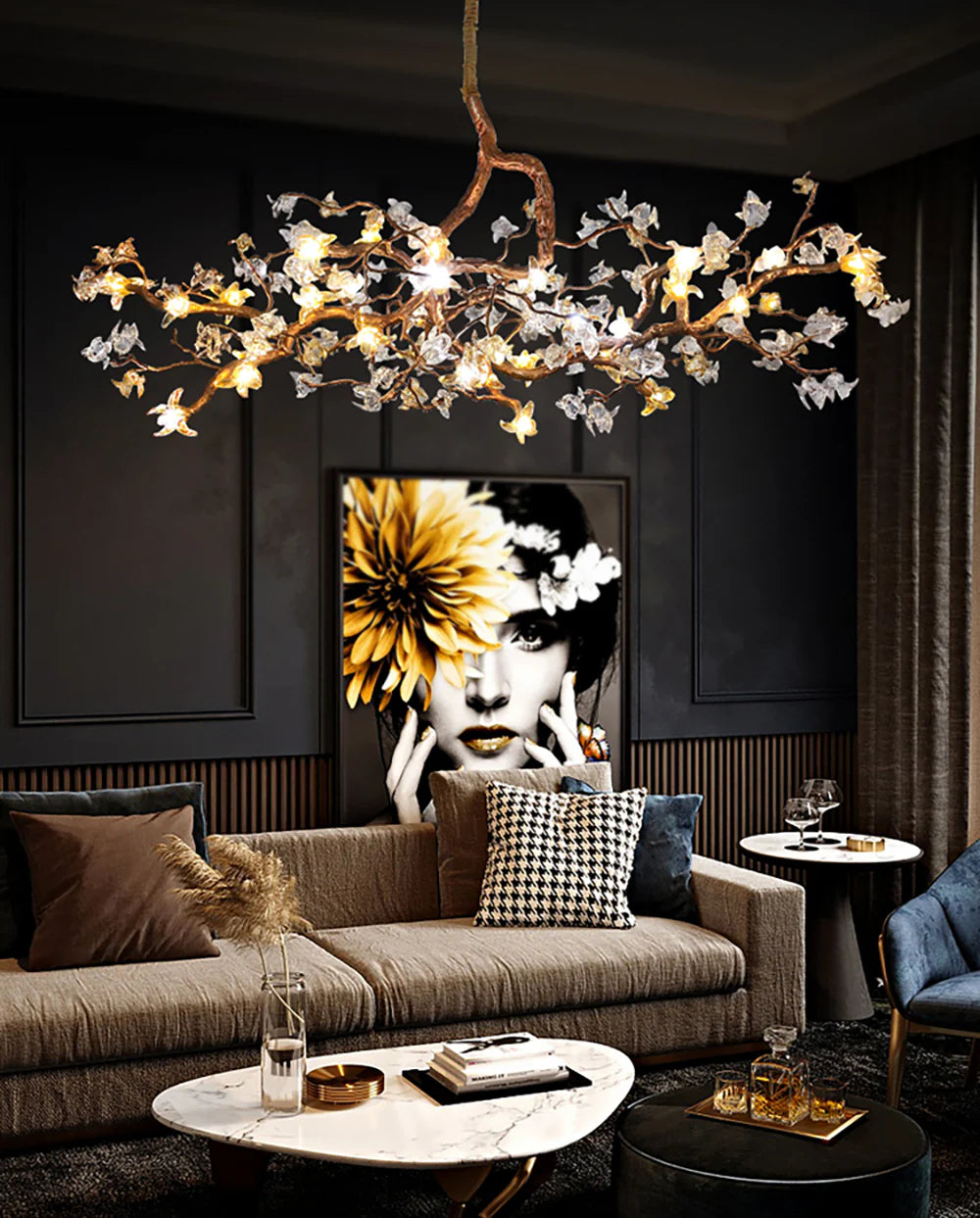 Artisan Aosta Glass Flower Chandelier