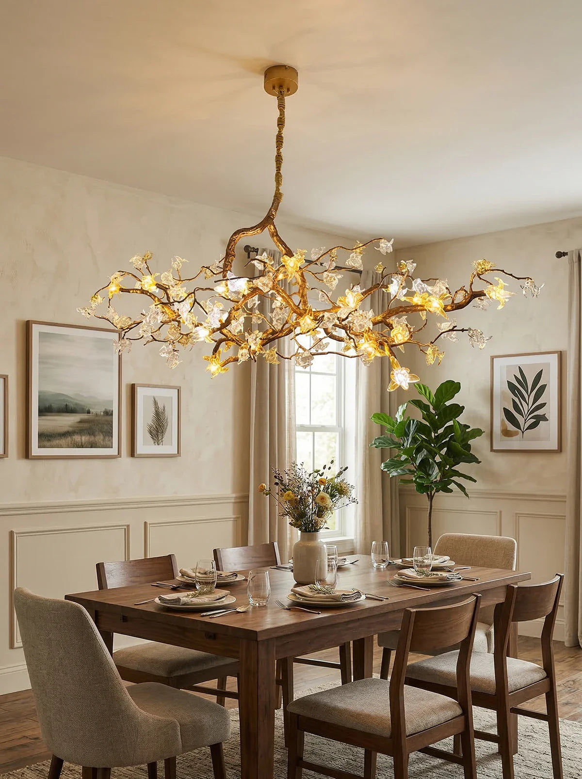 Artisan Aosta Glass Flower Chandelier