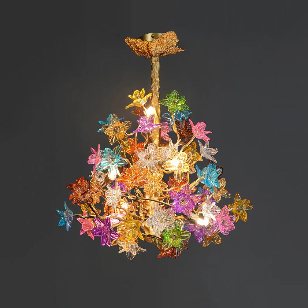 Glass Mosaic Treeform Chandelier
