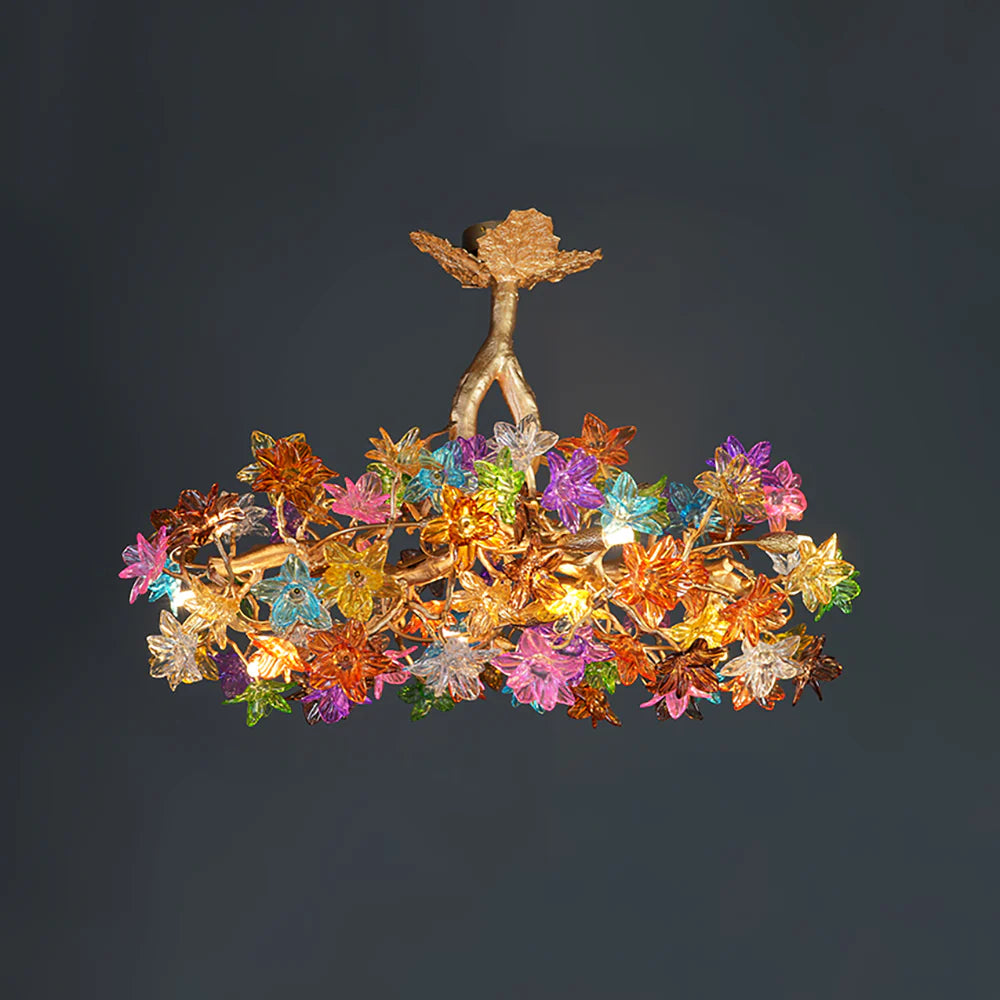 Glass Mosaic Treeform Chandelier