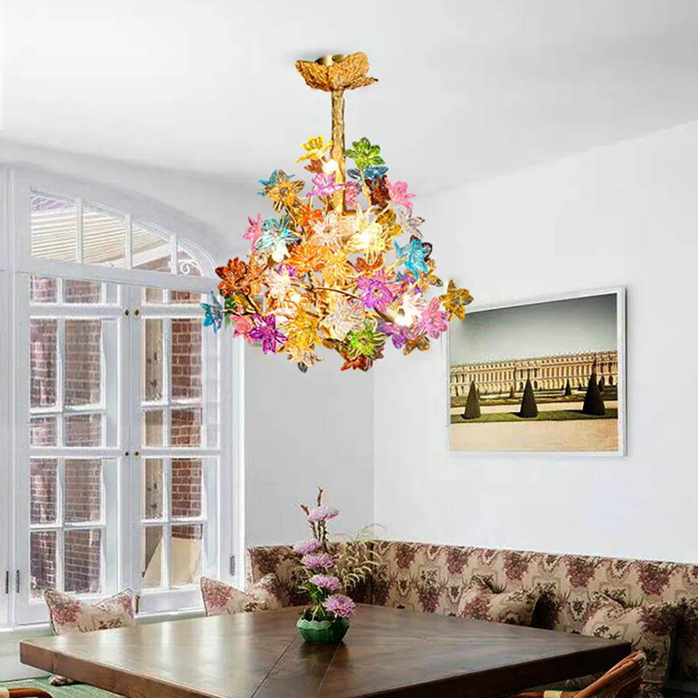 Glass Mosaic Treeform Chandelier