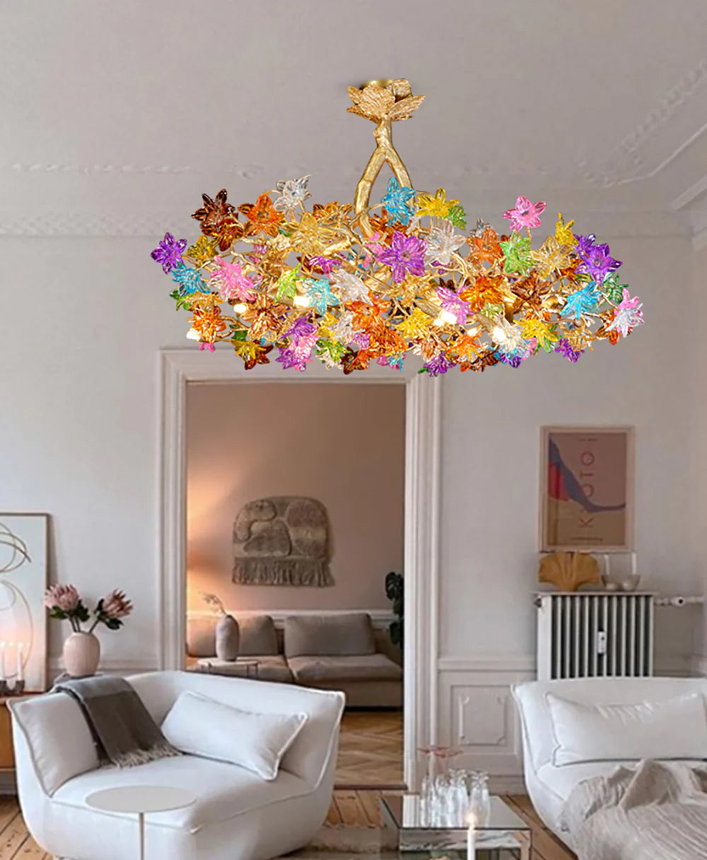 Glass Mosaic Treeform Chandelier