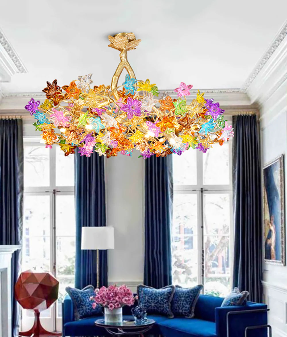 Glass Mosaic Treeform Chandelier