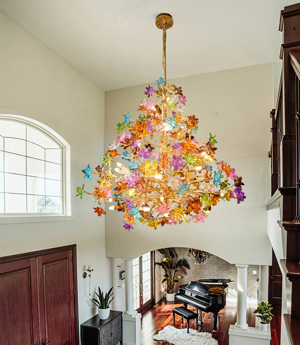 Glass Mosaic Treeform Chandelier