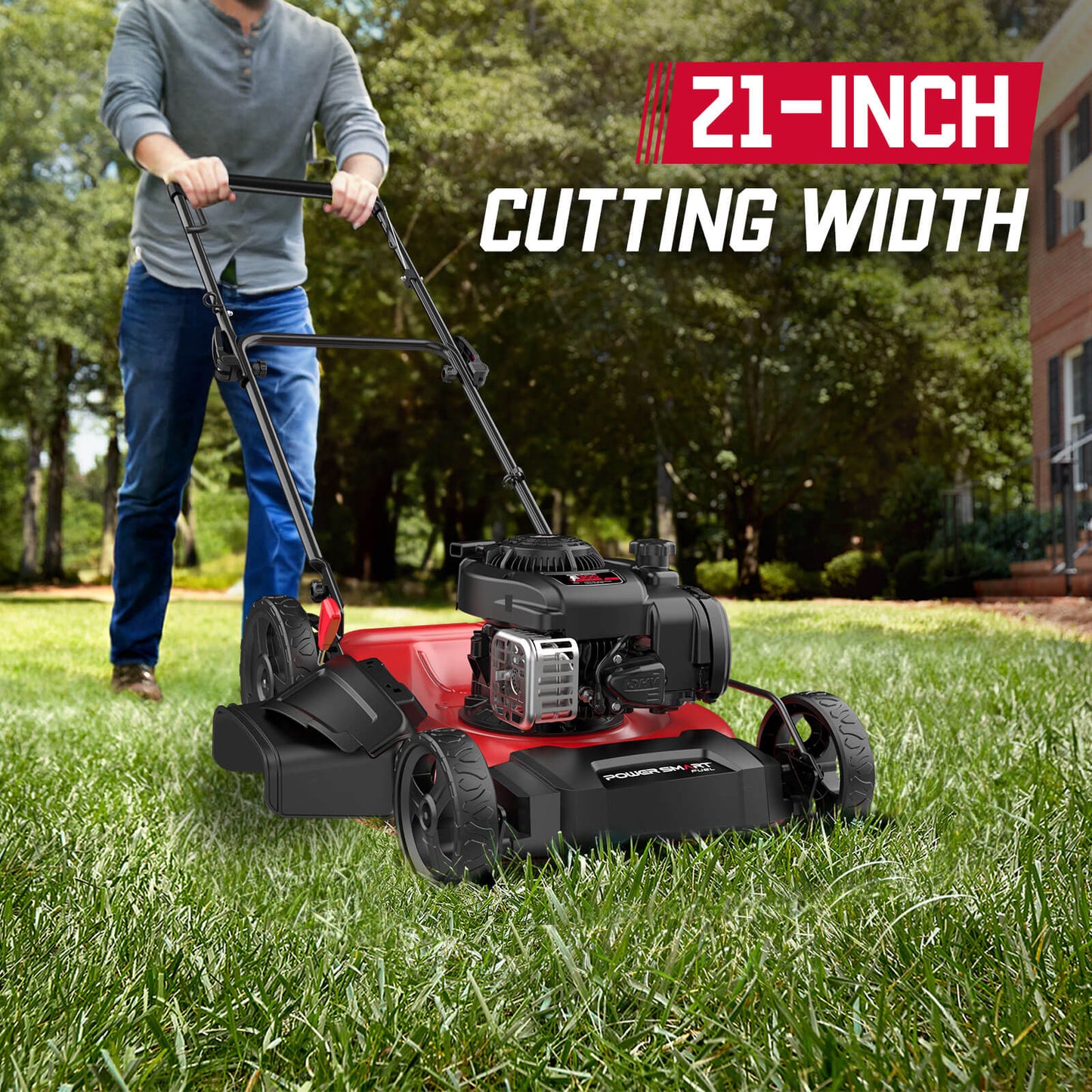 21" 125cc Gas Push 2-1 Lawn Mower w/ Briggs & Stratton 300E Engine B8721C