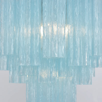 Azzurro Vetro Tube Chandelier