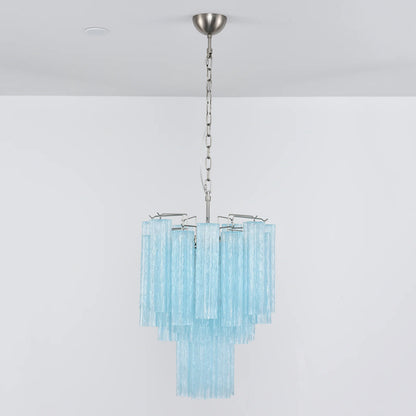 Azzurro Vetro Tube Chandelier