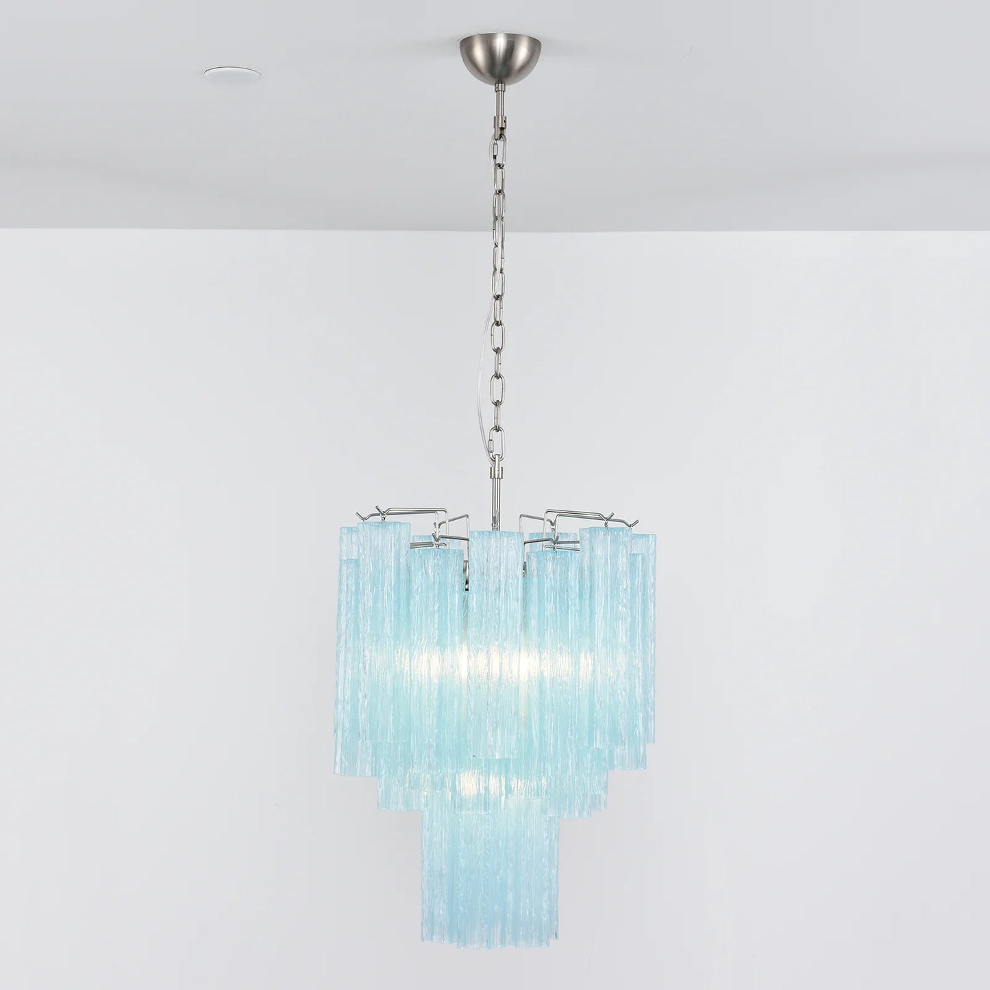 Azzurro Vetro Tube Chandelier