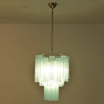 Azzurro Vetro Tube Chandelier