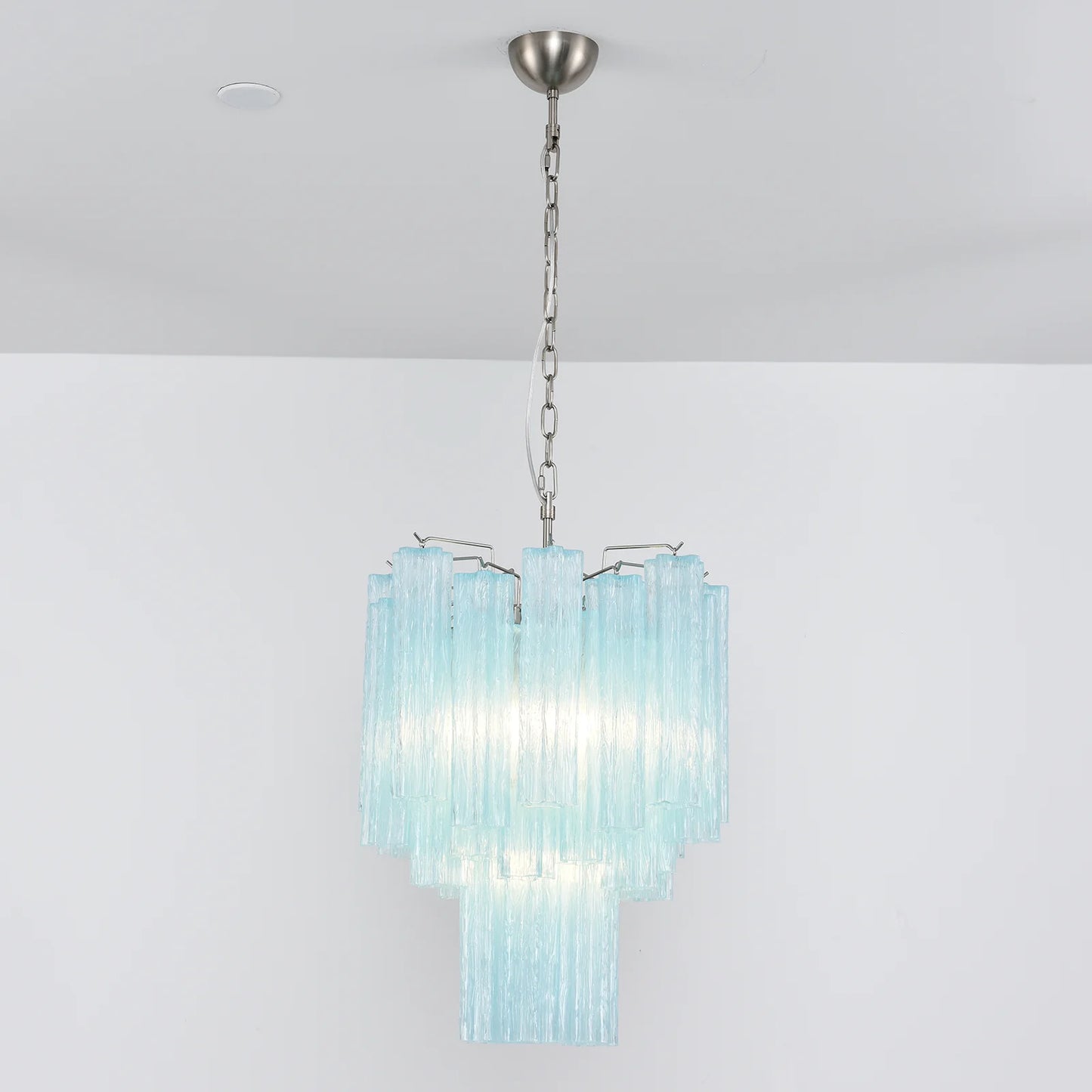 Azzurro Vetro Tube Chandelier