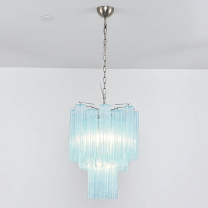 Azzurro Vetro Tube Chandelier