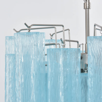 Azzurro Vetro Tube Chandelier