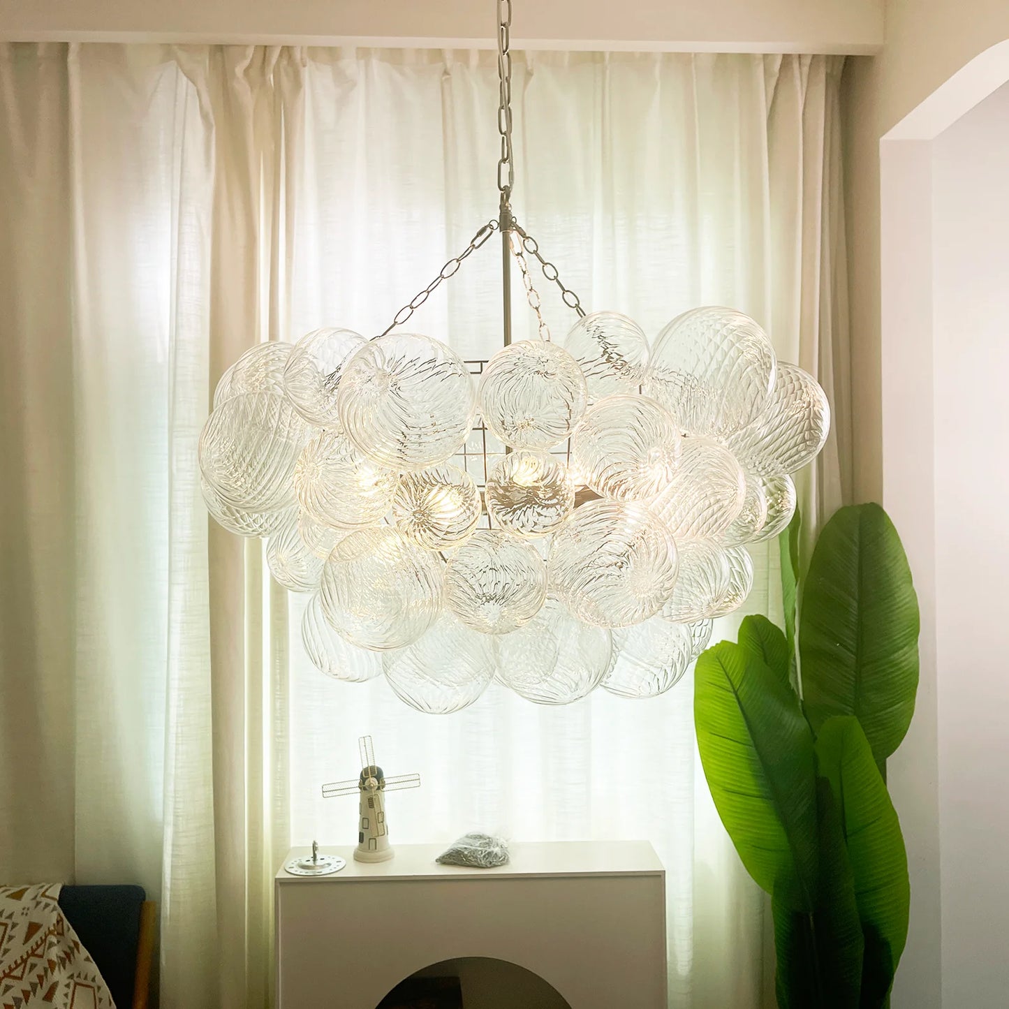 Crystal Bubble Orb Chandelier