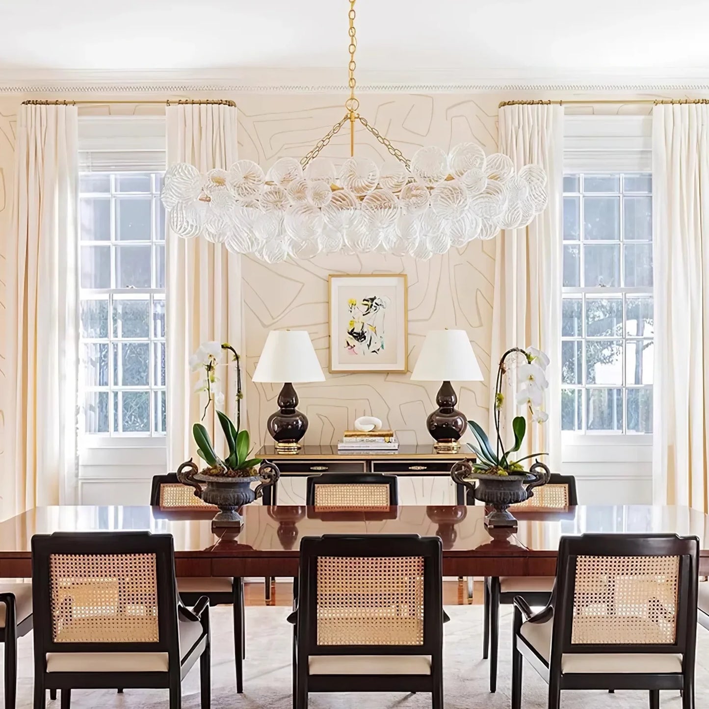 Crystal Bubble Orb Chandelier