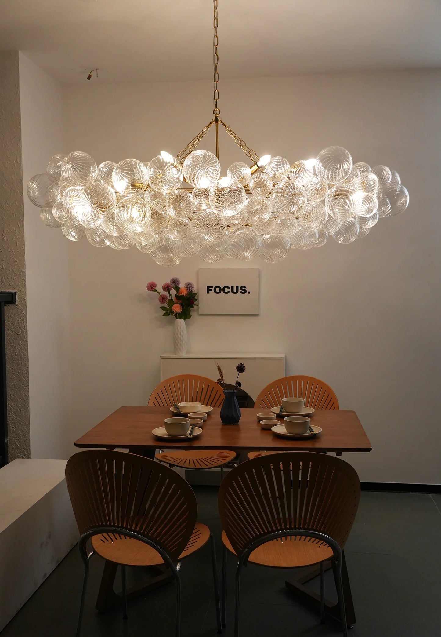 Crystal Bubble Orb Chandelier