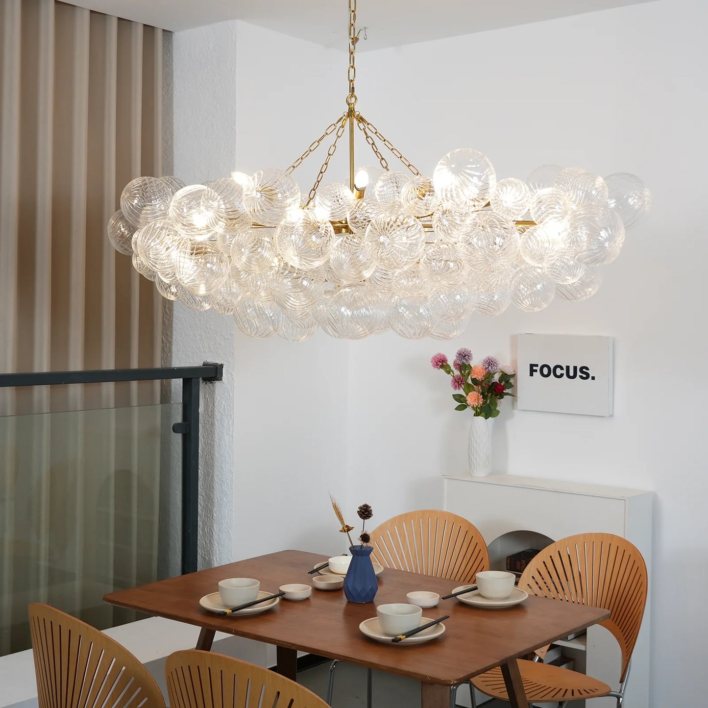 Crystal Bubble Orb Chandelier