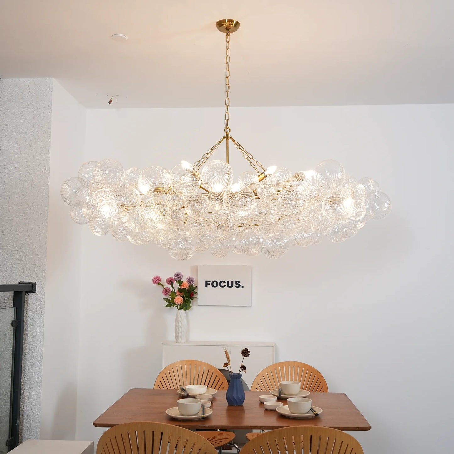 Crystal Bubble Orb Chandelier