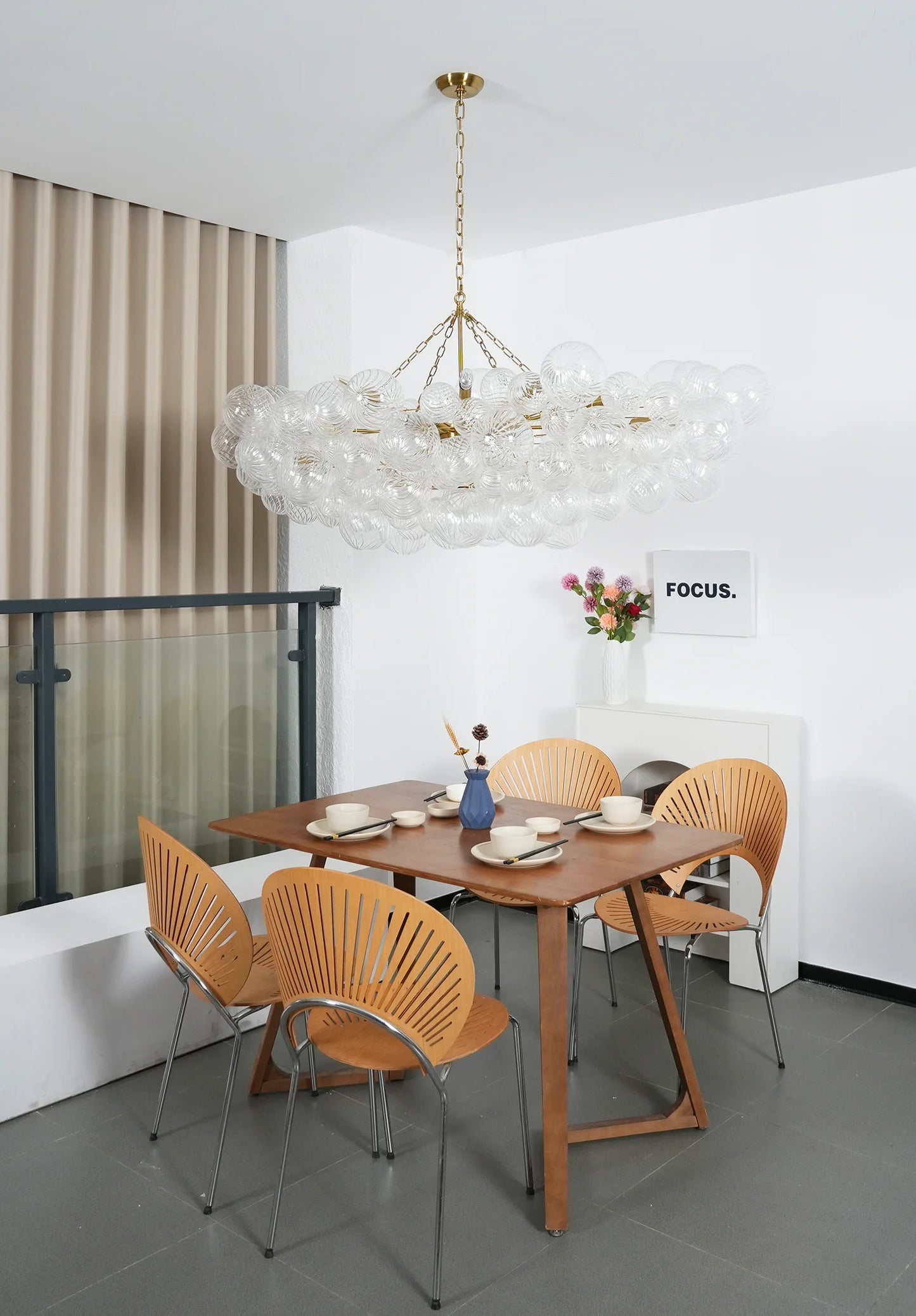 Crystal Bubble Orb Chandelier