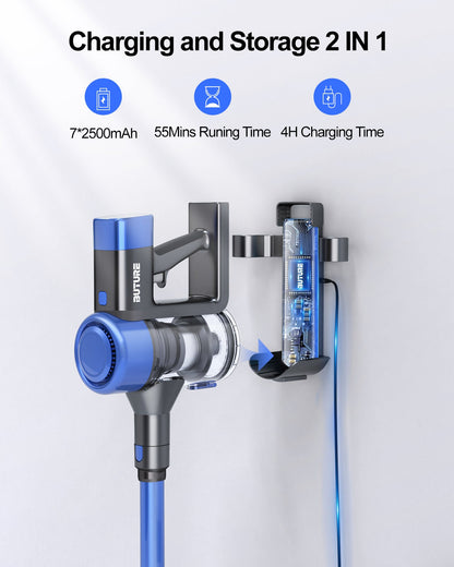 Buture VC50 Blue Cordless Vacuum Cleaner | 450W 33KPA