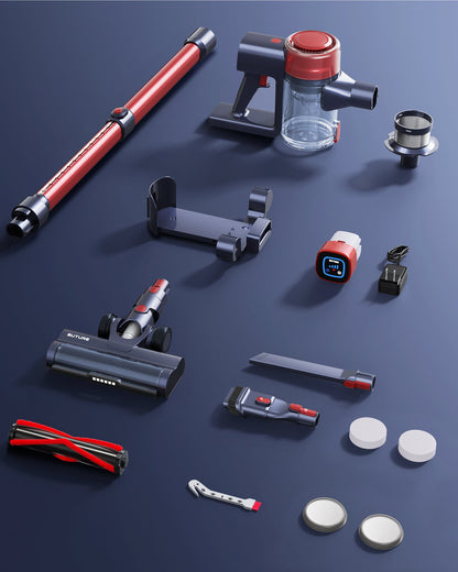 Buture VC50 Red Cordless Vacuum Cleaner | 450W 33KPA