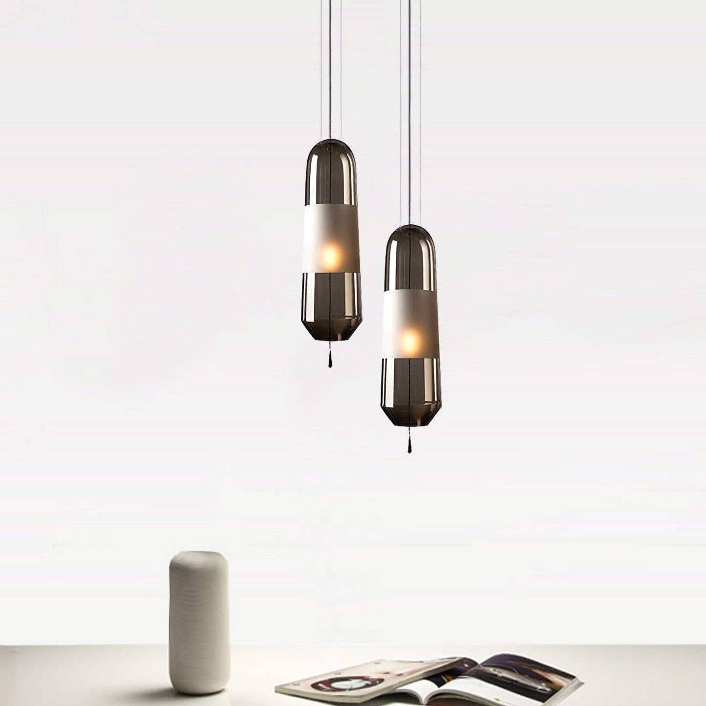 Capsule Prism Glass Pendant