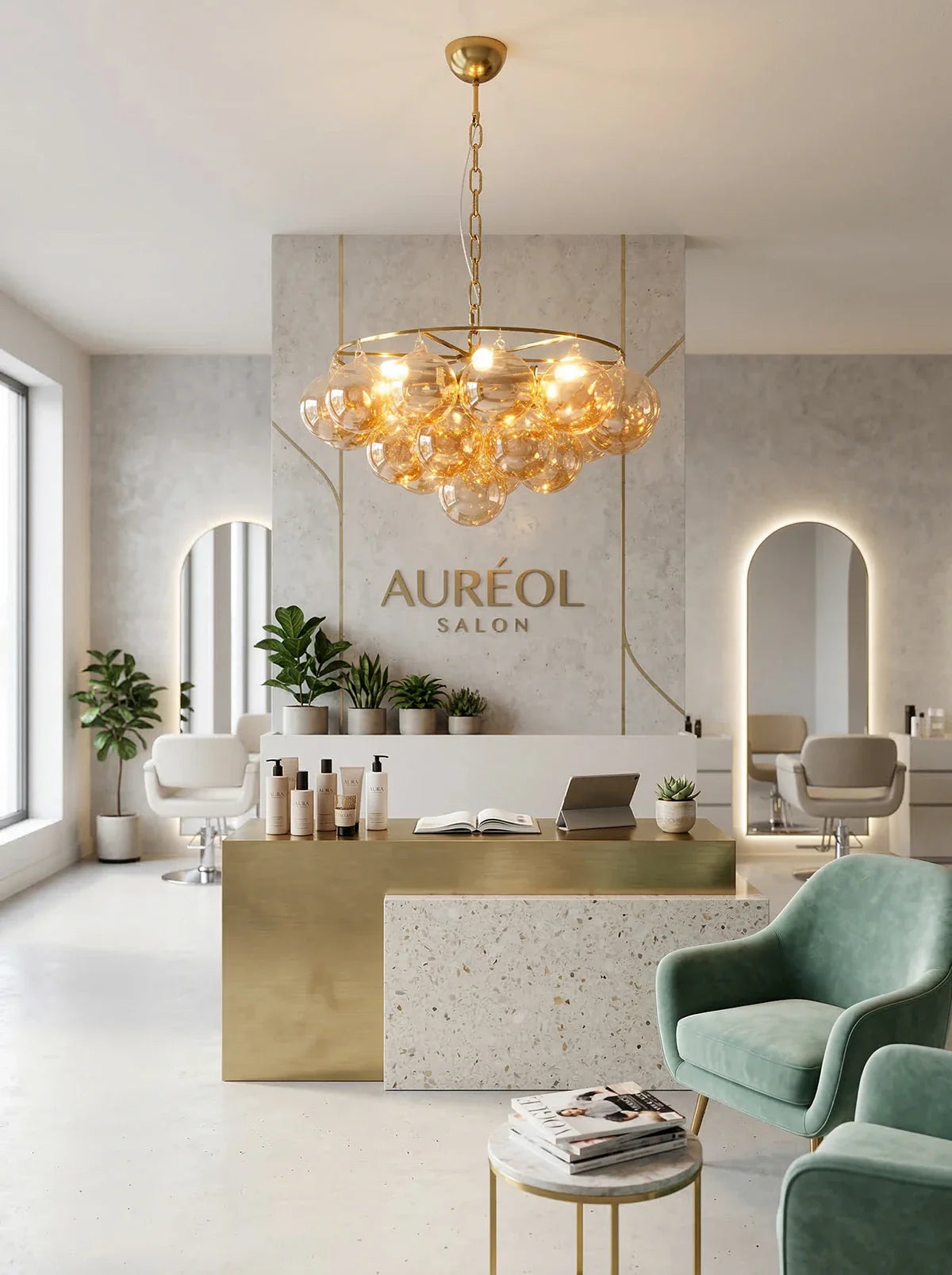 Modern Bubble Sphere Chandelier