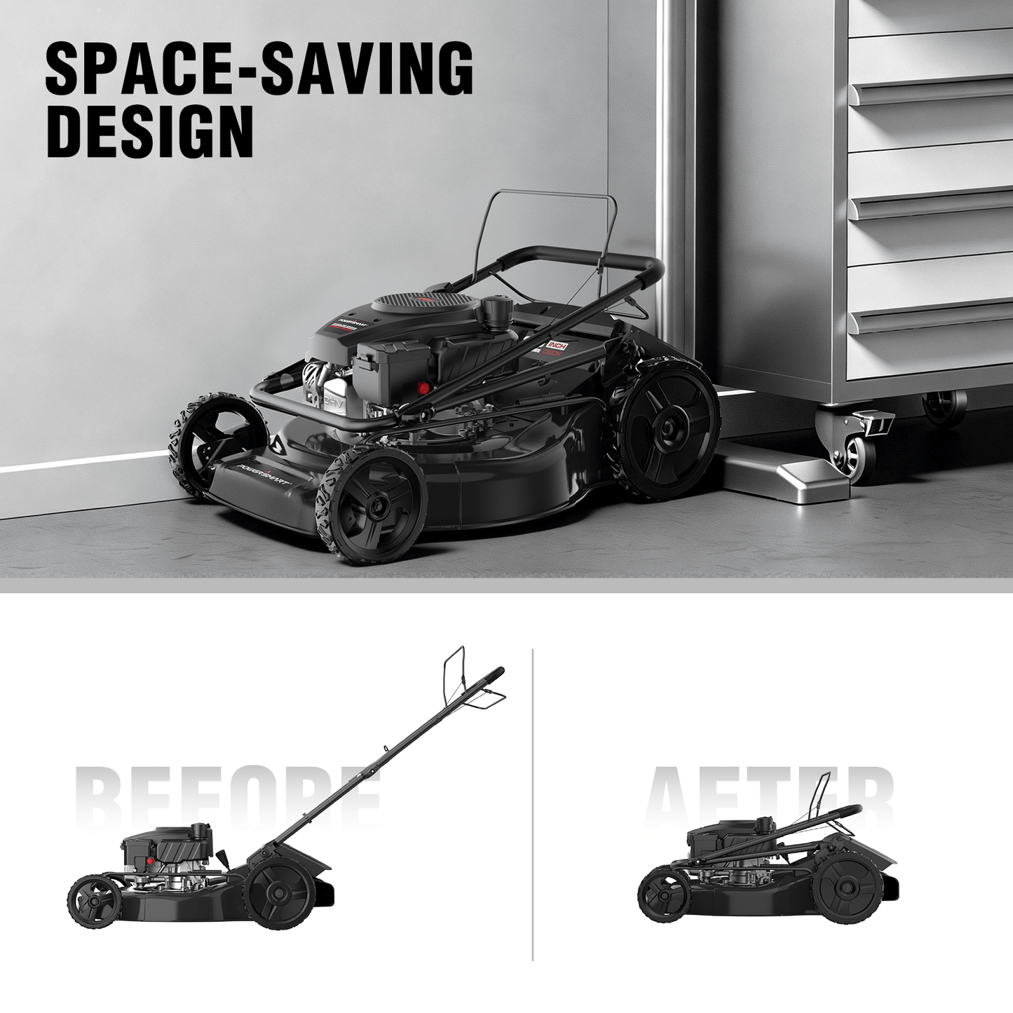 22" 170cc Gas Self-Propelled 3-in-1 Lawn Mower V8622S