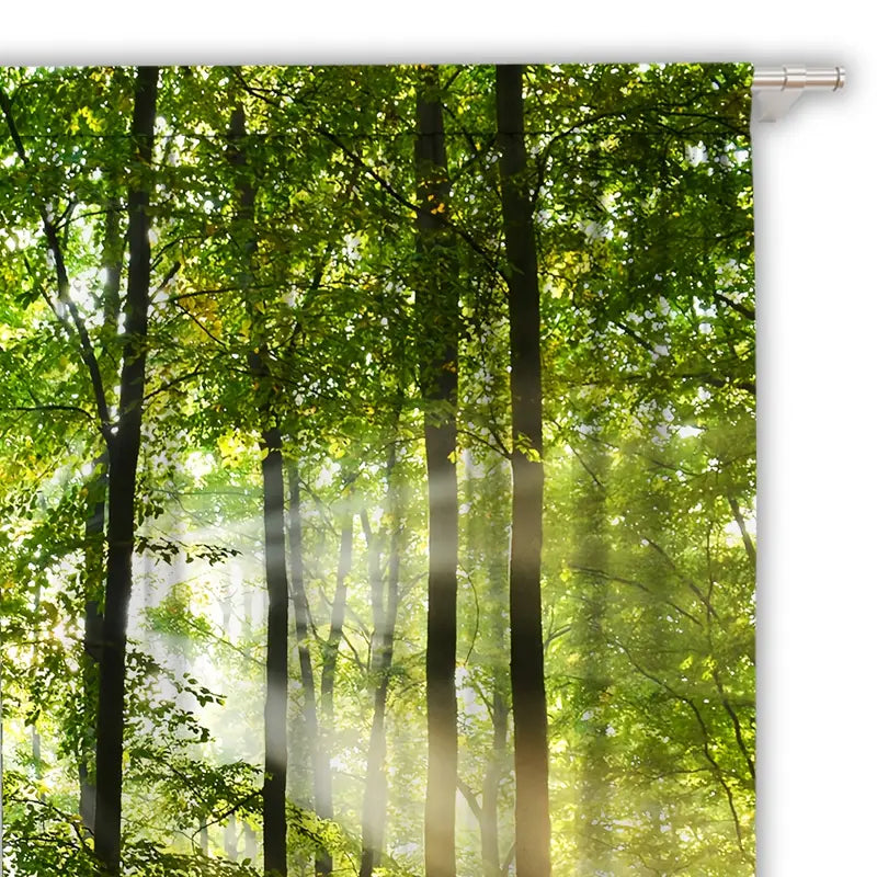 2 Pack Enchanted Forest Sun Scene Window Curtains
