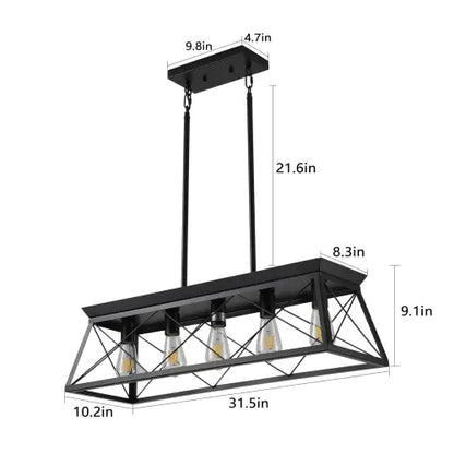 Farmhouse 5-Light Metal Chandelier