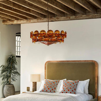 Luxe Solaris Murano Disc Chandelier
