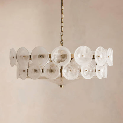 Luxe Solaris Murano Disc Chandelier