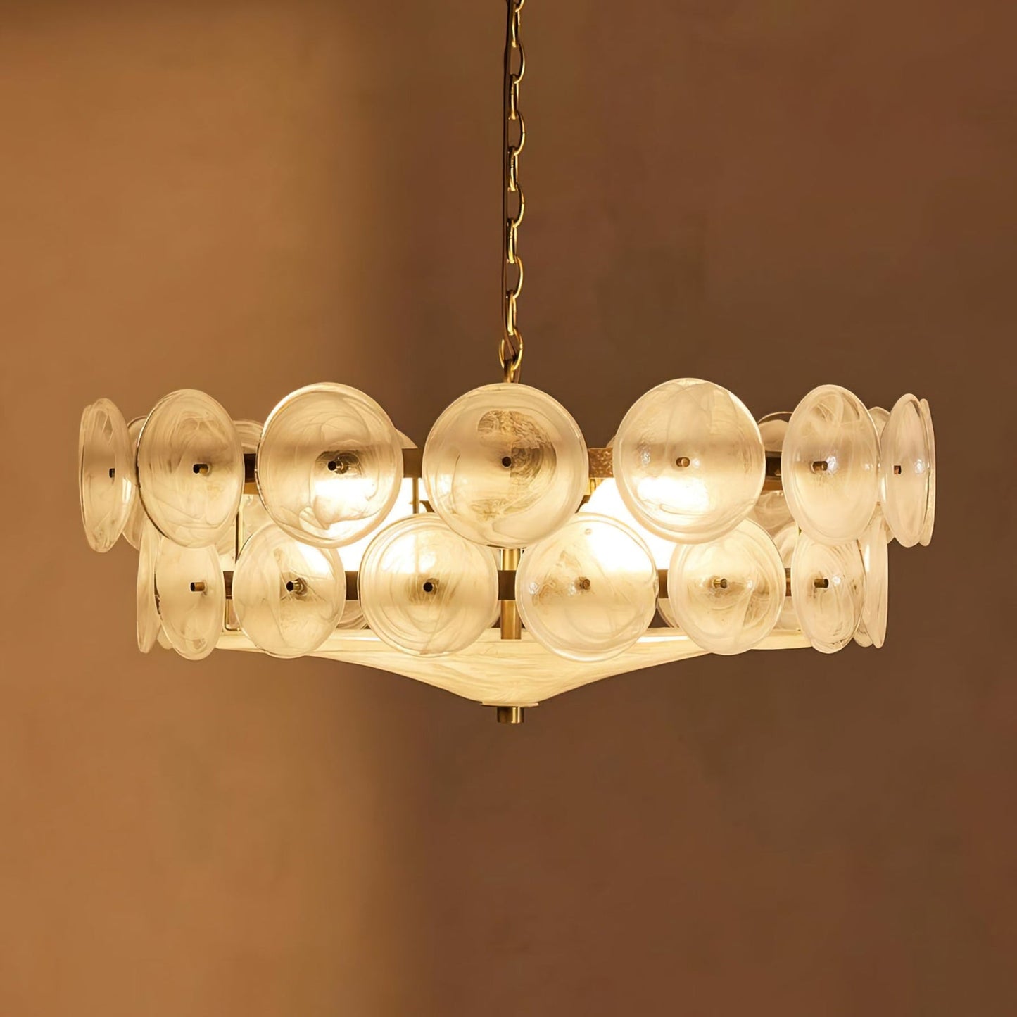 Luxe Solaris Murano Disc Chandelier