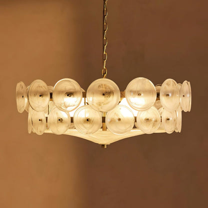 Luxe Solaris Murano Disc Chandelier