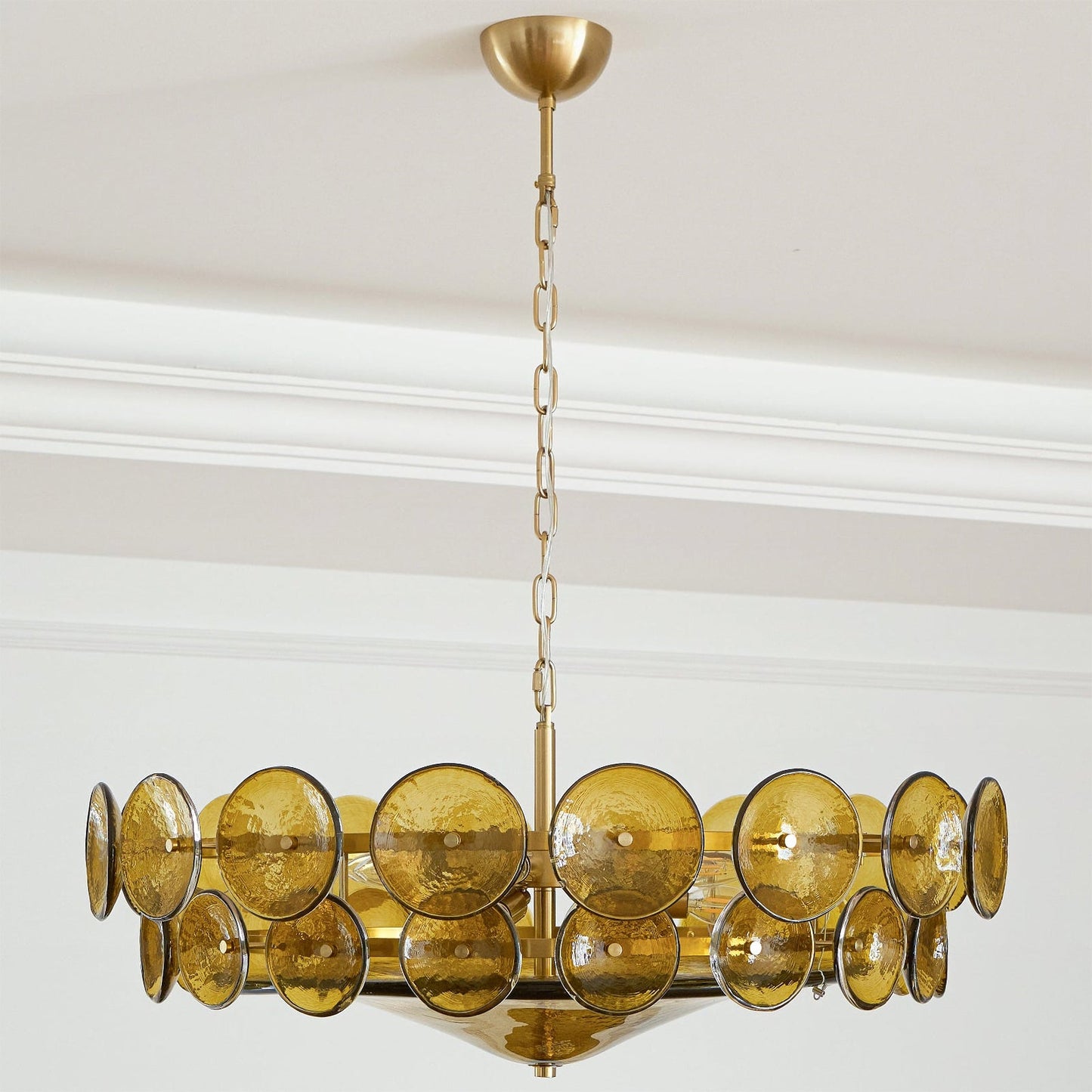 Luxe Solaris Murano Disc Chandelier